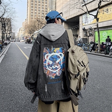 大货2023春季高街男士牛仔夹克痞帅潮流百搭外套JK774-P85，男装夹克，星座1103-3