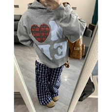 【有货】X814HH-特P50蓝色格子阔腿裤男女美式复古hiphop裤子宽松，男装休闲裤，星座1007（原301D）