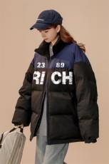 中性22冬季潮流字母印花拼色立领棉衣TPMY256P85控138特批无差价，男装棉衣，A247A