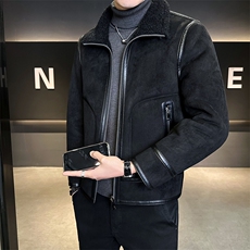 双面穿皮毛一体夹克外套男2025冬季新款B240-P25988-P245，男装夹克，电商B240
