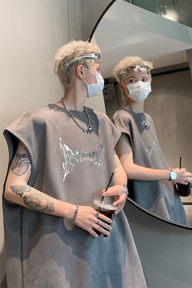 麂皮绒背心/马甲/坎肩2025夏季男装无袖T恤XZ514-2-2024123-P28,男装T恤,星座514-2(原B239)
