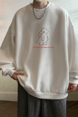 圆领卫衣男大码加厚加绒长袖t恤男S6140-P28加绒款-P33，男装卫衣，电商A040