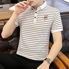 2021夏季男士短袖T恤男修身翻领POLO衫潮流韩版男装半袖T9004-P40，男装Polo衫，星座509