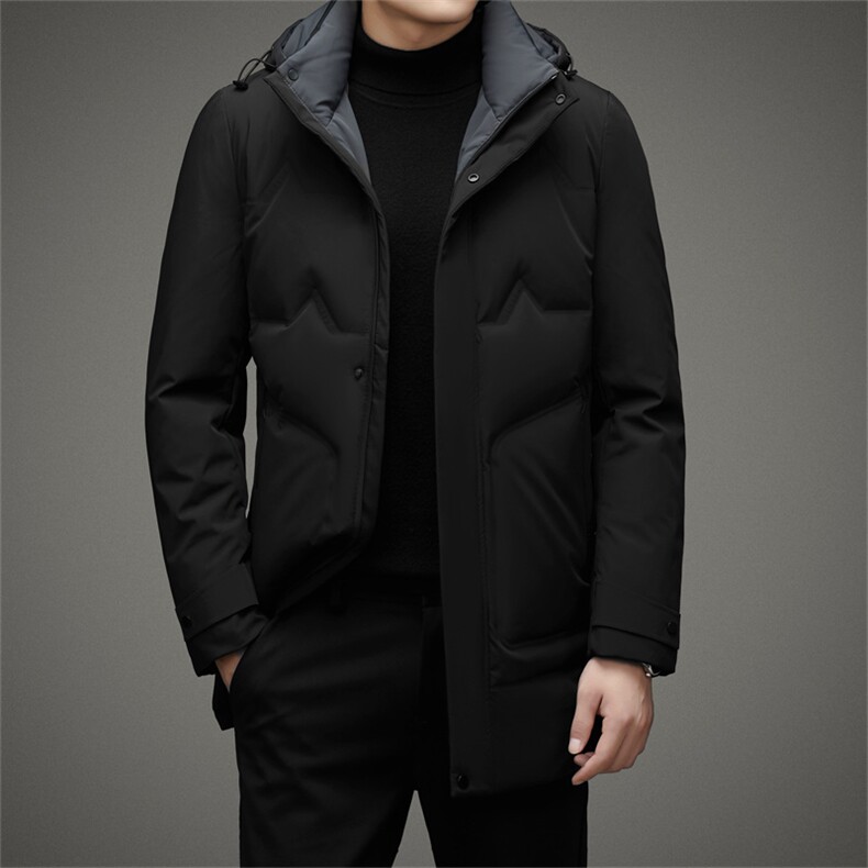 BHYL88208钱塘2020-2中年男士冬季厚款中长款商务休闲羽绒服P235,男装羽绒服,钱塘207-2