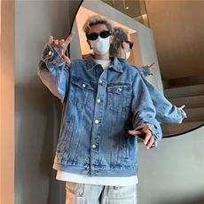 2025新款牛仔韩版字母刺绣工装潮流水洗外套N608/P105158，男装工装外套，星座202
