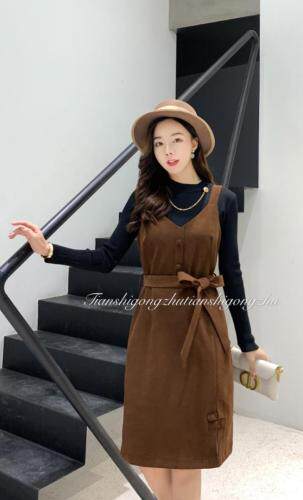 两件套连衣裙韩版修身显瘦，女装连衣裙，天使公主