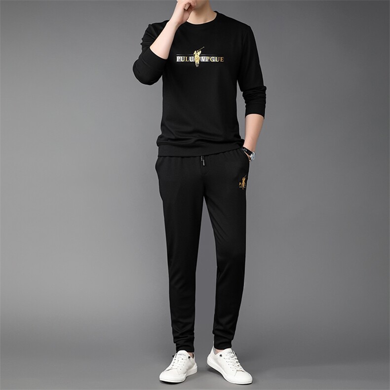 2023年春款男士套装长袖T恤P120,男装休闲套装,电商D223-1