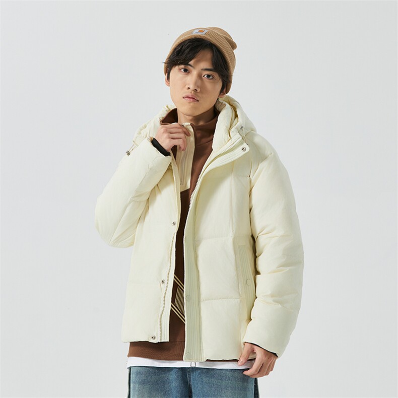 新标90白鸭绒简约休闲连帽外套纯色加厚羽绒服ESY0209-P210,男装羽绒服,电商B306