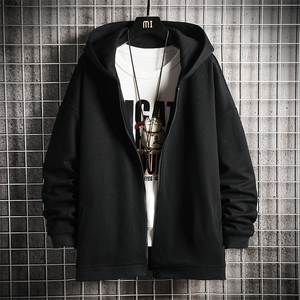 KS21038-P38 加绒款-P43 连帽开衫卫衣男运动外套大码班服 网格图片