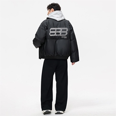 已注册白底抖音直播得物高品质加厚PU皮仿皮棉衣外套M1521P100，男装棉衣，电商C408(原B339-1)