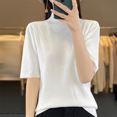 秋冬季新款纯色毛衣女宽松显瘦时尚百搭针织上衣，女装针织衫/毛衣，贵皇网供仓
