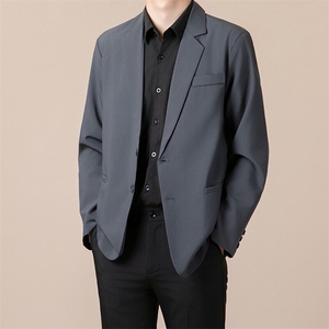 轻熟风小西装男士外套春秋季韩版潮流务休闲西服上衣W24/P60图片