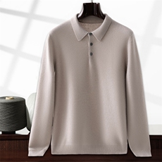 2025年秋季男士POLO时尚百搭休闲通勤，男装羊绒套衫，晨晟羊绒