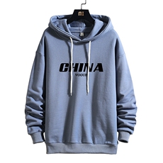 WY2001-P40纯连帽卫衣男大码运动帽衫宽松薄外套砖墙挂拍，男装卫衣，电商A040A