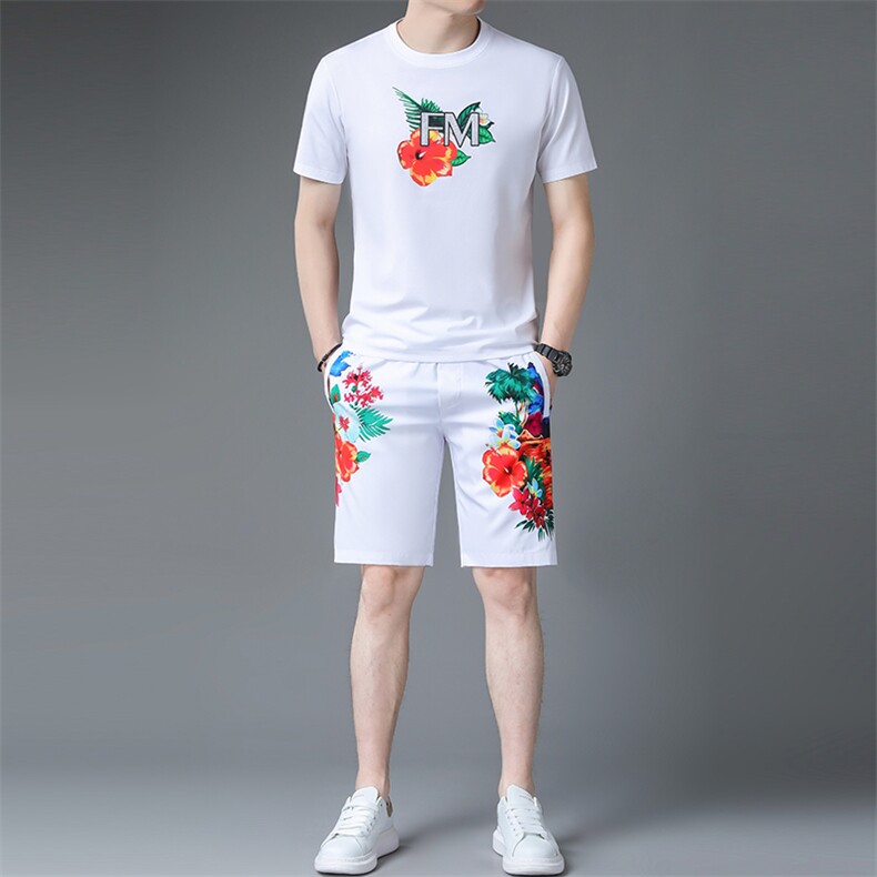 C231205钱塘2020-2夏季男士薄款休闲运动套装时尚潮流两件套P116,男装休闲套装,钱塘207-2