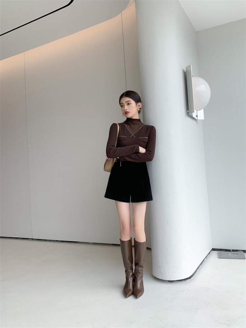 冬季新款加绒打底上衣M—XXL，其它，束索