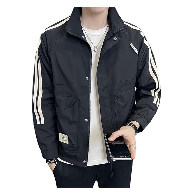 店主风新款夹克外套男春秋休闲百搭时尚立领男士夹克S6022-P100,男装夹克,星座310B-3