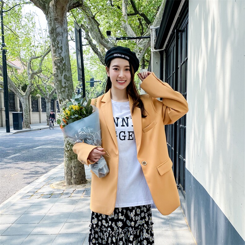 现货已出不断货2021年一粒扣休闲韩版西装女166-XZ01,女装西装,茜茜公主