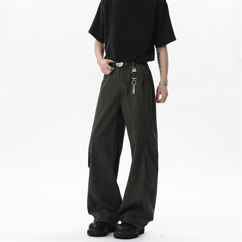 C315-XT049开春现货数据款弯刀立体裁剪褶位休闲裤(P65X89)1，男装休闲裤，电商C315