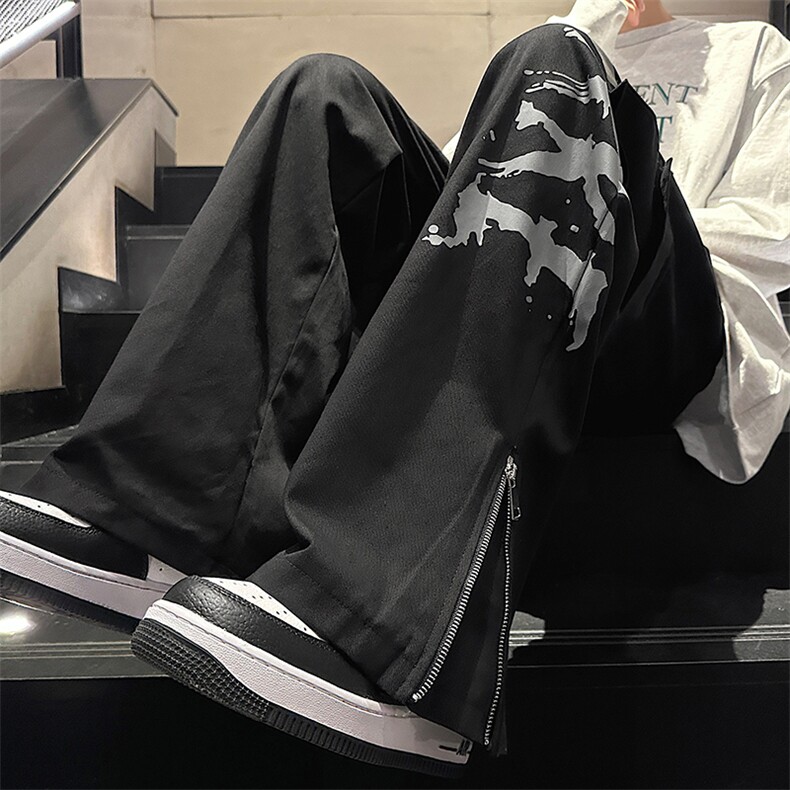 B266-C07-P5523春季新款宽松阔腿拖地休闲裤,男装休闲裤,星座B257-1