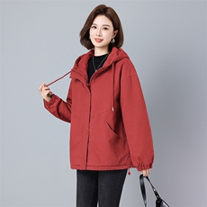 2026年冬季新品热销款加绒加厚保暖洗水做旧派克服加厚长袖2591款，女装派克服，秋牧寒烟