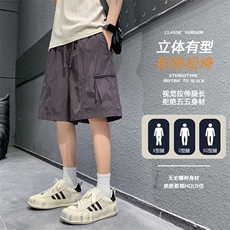现货夏季工装短裤男ins潮牌休闲百搭潮流痞帅五分裤D02520-P38，男装休闲裤，星座308B-2