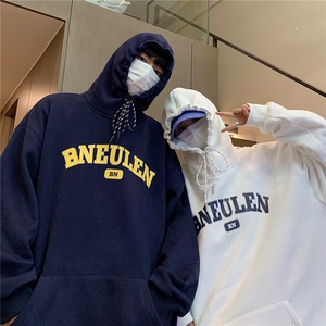 抖音品质 情侣装秋冬装 简约风加厚连帽套头加绒卫衣G1027 P68女图片