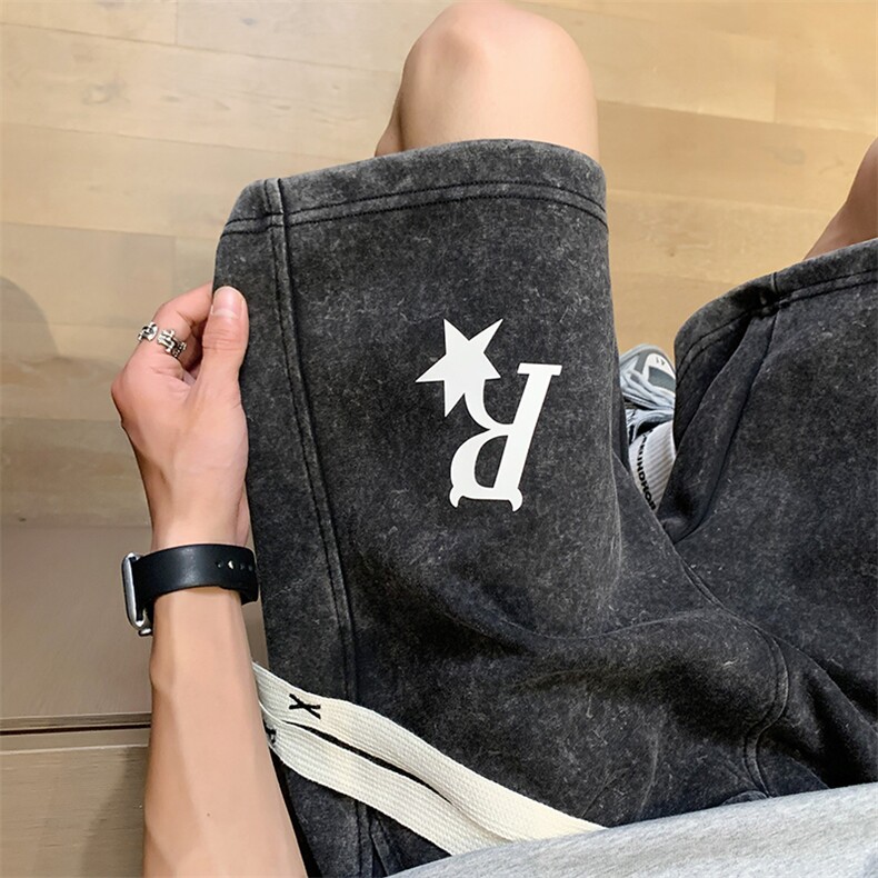 来袭！320重磅水洗做旧春夏新款拼接短裤休闲裤XD22909-P45图片
