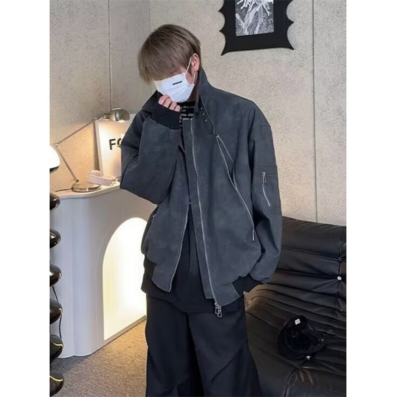 皮衣简约潮流气质ins文艺百搭原宿新款流行日系慵懒时尚JWT91,男装皮衣,星座1116A（原606A-3）