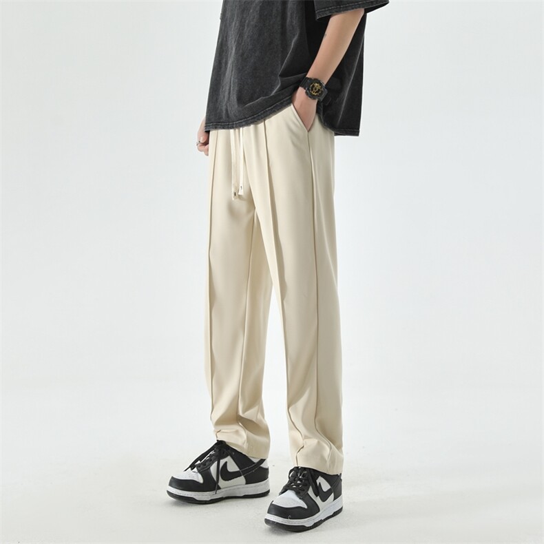 XZ213-LZ34-P40控58港风潮牌百搭抽绳直筒纯色休闲运动裤长裤，女装休闲裤，星座213