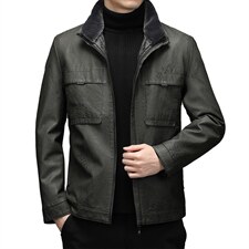 冬季新款脱卸内胆皮羽绒服外套爸爸装立领上衣YYYR062130-P275,男装羽绒服,电商B212（原钱塘6029）