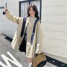 连帽风衣女中长款2026春季新款女装春秋外套2C227/3311/P185K298，女装风衣，2C227
