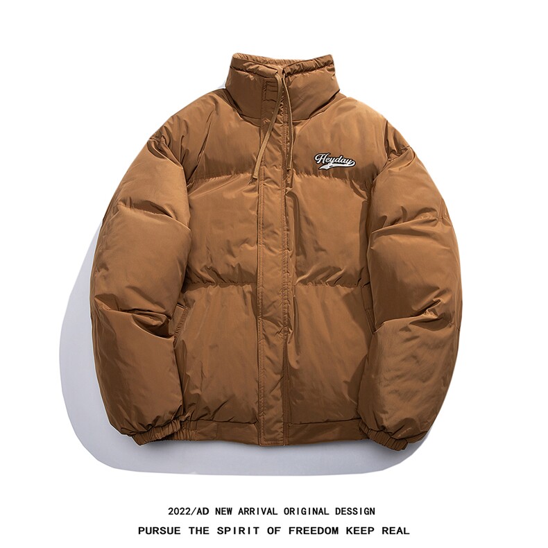 白鸭绒白底22冬季设计感趣味印花立领羽绒服外套YR226P195控258,男装羽绒服,电商A247-1