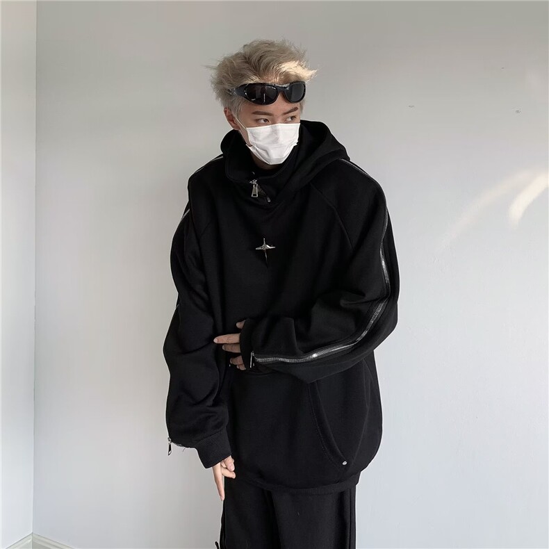 春季新款连帽外套男双拉链卫衣Y769P55,男装卫衣,星座1116-2