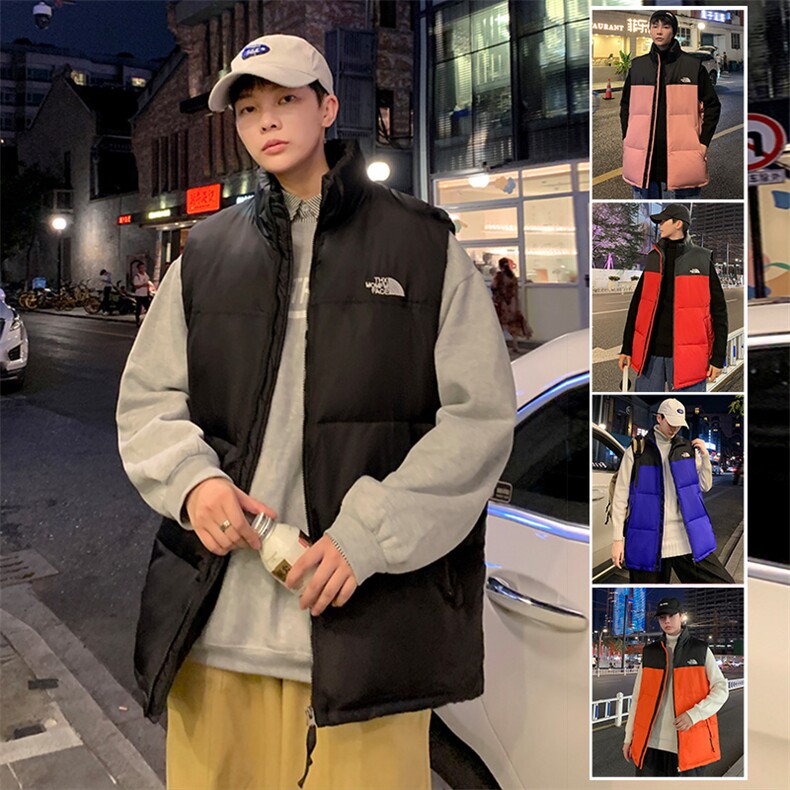 坎肩现货刺绣立领宽松外套马甲时尚男款韩版羽绒服拼接男女款,男装背心/马甲,星座301D-5(原星座1415）