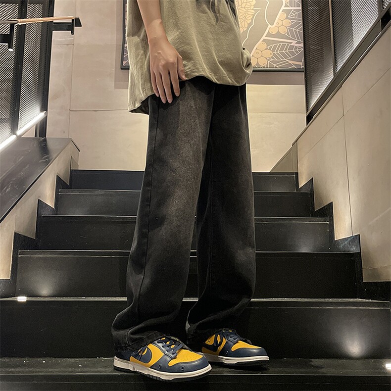 美式潮流高街复古宽松水洗牛仔裤KN01P50,男装牛仔裤,电商D325
