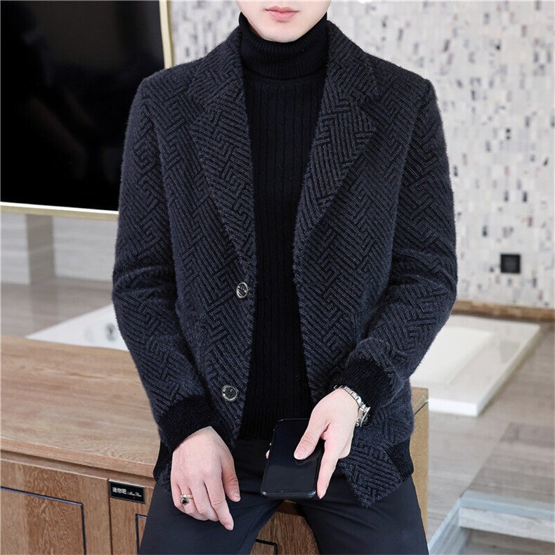 秋冬新款男士商务休闲西装领短毛呢大衣短款夹克外套A05P150控238，男装毛呢大衣，电商B226-2（原B217-2）