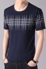 爸爸夏装短袖t恤中年男士夏季薄款父亲节上衣服冰丝中老年人男装，男装T恤，电商B212（原钱塘6029）