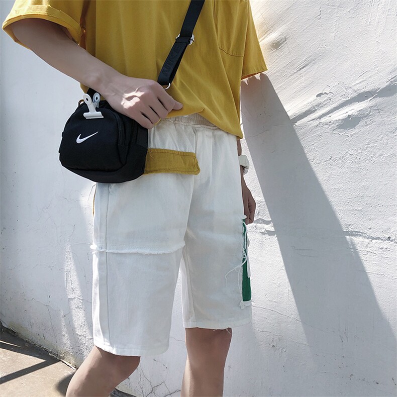 19夏装中裤ins火的运动短裤松紧休闲五分裤D/,男装休闲裤,电商D202