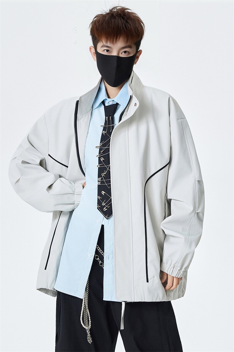 2026春季新款宽松立领夹克男纯色上衣外套DSA157B-JK7915-特P65,男装夹克,电商A157B