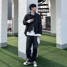 816B-JK106-P110春季韩版男士短款翻领休闲拉链外套韩设计款潮，男装夹克，星座816B