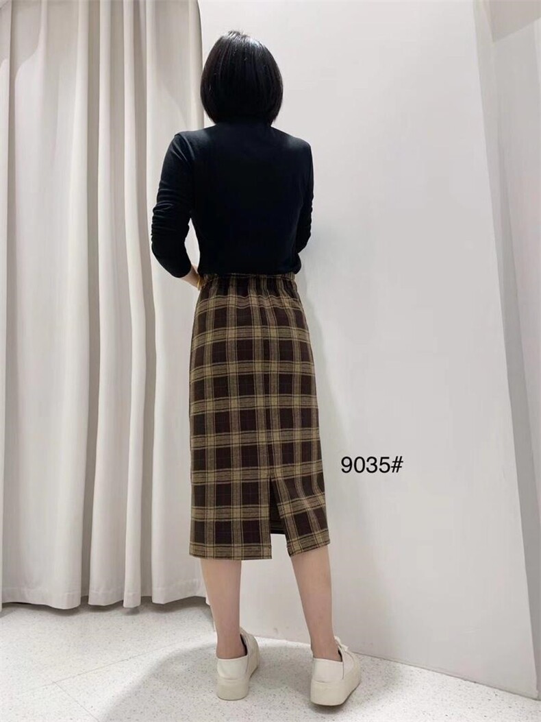 深秋时尚，田字格一步裙，，其它，帝凡璐