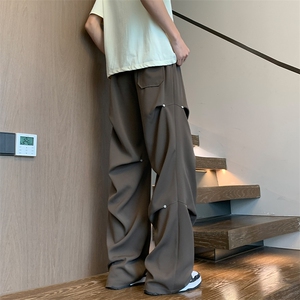 2026 春季新款 内景美式铆钉打褶西裤M-5XL HK26272-特P40图片