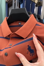 polo衫男士休闲2023夏季新款商务翻领短袖T恤男装夏装上衣服薄款，男装T恤，电商B212（原钱塘6029）
