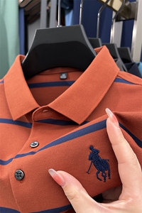 polo衫男士休闲2023夏季新款商务翻领短袖T恤男装夏装上衣服薄款图片