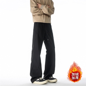 加绒加厚唯品品质防水大码微喇休闲裤男女裤子5D2116-TP25不