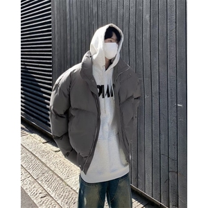 美式高街棉服男冬季痞帅宽松面包服外套潮牌设计感棉衣图片