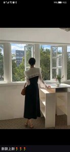 拼接韩板连衣裙图片