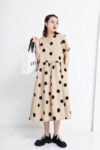 棉麻连衣裙，女装连衣裙，E·呀