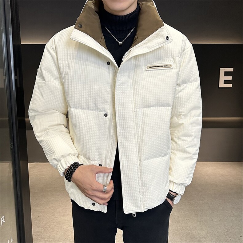 店主风冬季休闲无帽立领纯色休闲高品质羽绒服外套男YR807-P185,男装羽绒服,电商A413